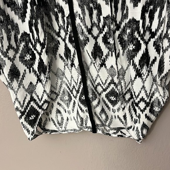 Cotton On Black White Oversized Kimono Top Small Beach Pool coverup - Picture 3 of 13